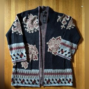 Vertigo Paris Floral and Geometric Duster, Size XL, NWT